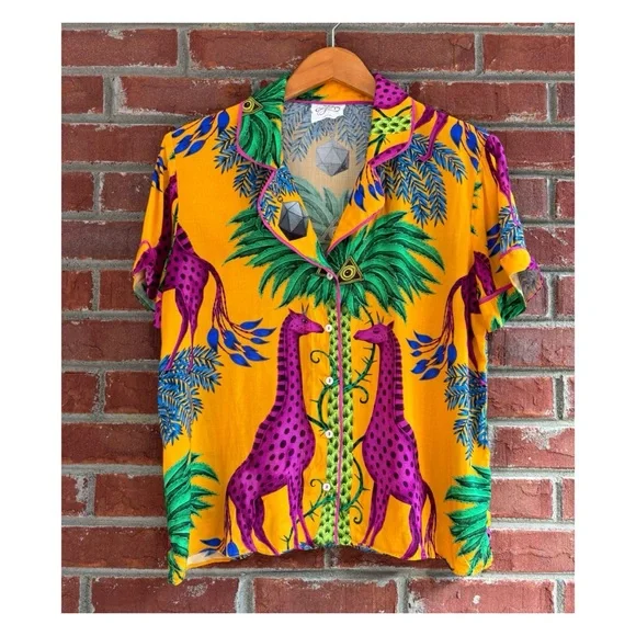 NWOT Anthropologie Emma J Shipley Extravaganza Lounge Top  Size Small - Picture 3 of 9